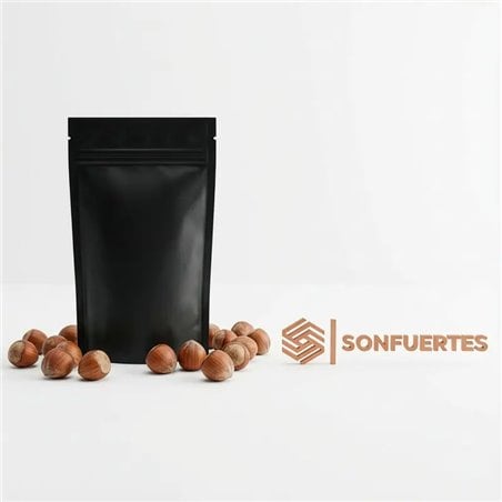 Bolsas Stand Up Negras 12x18 Cierre Hermetico opacas pack 50