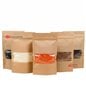 Bolsas Stand Up Kraft ventana 12x20 Cierre Hermetico Pack 50 Bolsas Stand Up Kraft ventana 12x20 Cierre Hermetico Pack 50