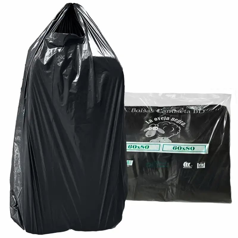 Bolsas camiseta 60x80 negras La Oveja Negra baja densidad Bolsas camiseta 60x80 negras La Oveja Negra baja densidad