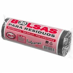 Bolsas de residuos 50 x 70 reforzada antigoteo rollo de 30u