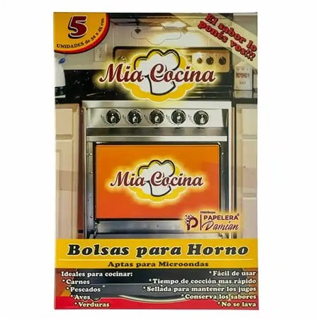 Bolsas De Horno Mia Cocina Pack 5 Bolsas 30x45 Para Hornear