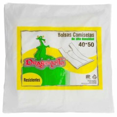 Bolsas Camiseta 40x50 Blanca Dragoncito Bulto de 20 paquetes