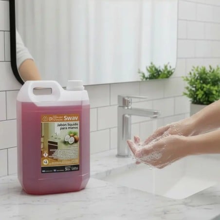 Jabon liquido para manos 5 litros Swav esencia Coco vainilla