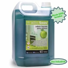 Jabon Liquido Para Manos 5 Litros Swav Esencia Manzana verde