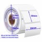 Etiqueta termica 80x50 mm rollo de 500 etiquetas adhesivas