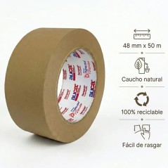 Cinta de embalaje papel kraft 48 mm x 50 m AUCA sin mojar