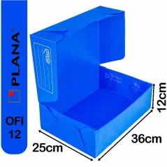 Caja de Archivo Plástica Oficio PLANA 701 12cm Tapa Volcada