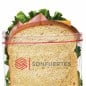 Bolsa hermética zip con sándwich de pan lactal — apta contacto alimentario Bolsa hermética zip con sándwich de pan lactal — apta contacto alimentario