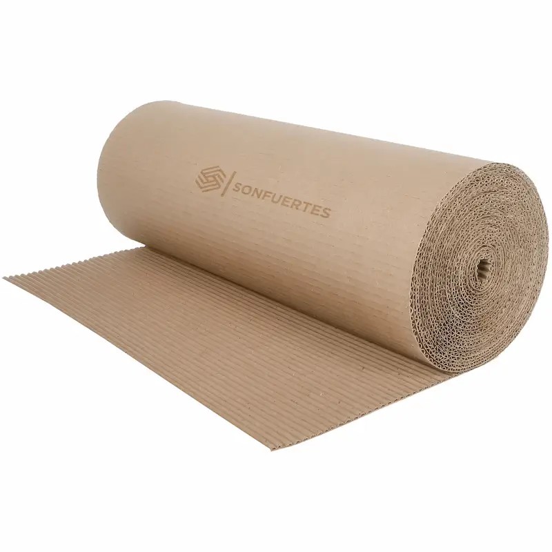 Rollo de Cartón Corrugado 90cm x 25m SonFuertes® Rollo de Cartón Corrugado 90cm x 25m SonFuertes®