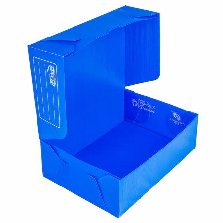Caja de Archivo Plástica A4 PLANA 705 Tapa Volcada Azul