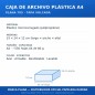 Medidas de la caja de archivo A4 PLANA 705: 33×24×12 cm y 550 hojas Medidas de la caja de archivo A4 PLANA 705: 33×24×12 cm y 550 hojas