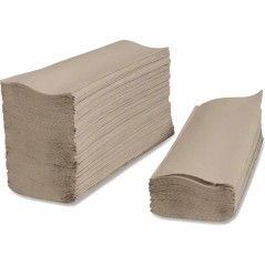 Paquetes de toallas intercaladas beige, hoja simple intercalada.