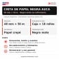 Especificaciones cinta de papel negra AUCA 48mm x 50m caja 18