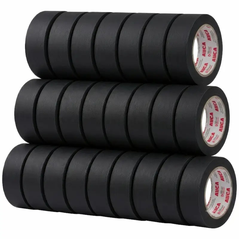 Cinta de Papel Negra 36mm x 50m AUCA - Caja 24 Rollos Cinta de Papel Negra 36mm x 50m AUCA - Caja 24 Rollos
