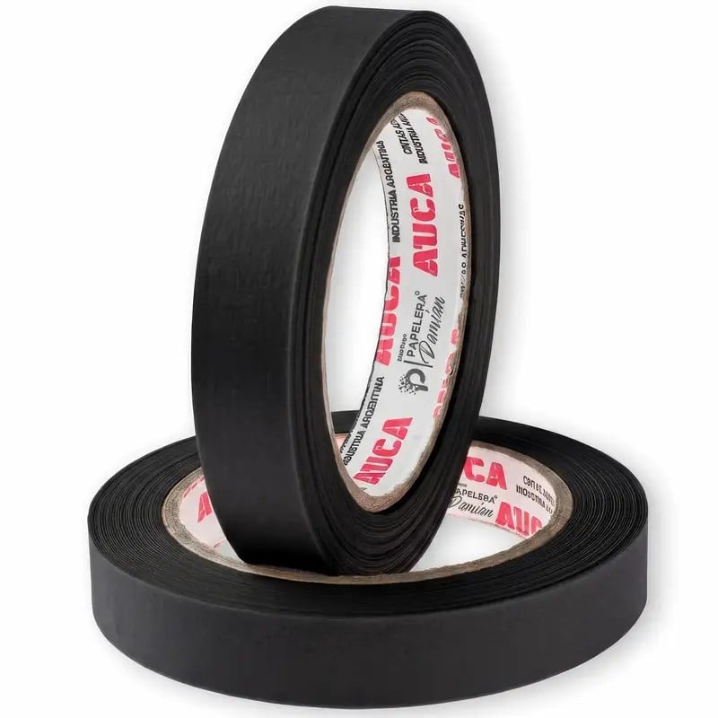 Cinta de Papel Negra 18mm x 50m AUCA - Caja 48 Rollos Cinta de Papel Negra 18mm x 50m AUCA - Caja 48 Rollos