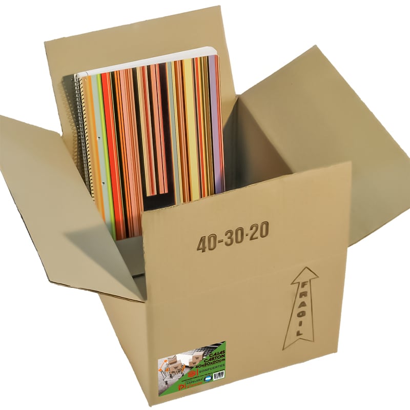 Caja cartón corrugado 40x30x20 pte 25