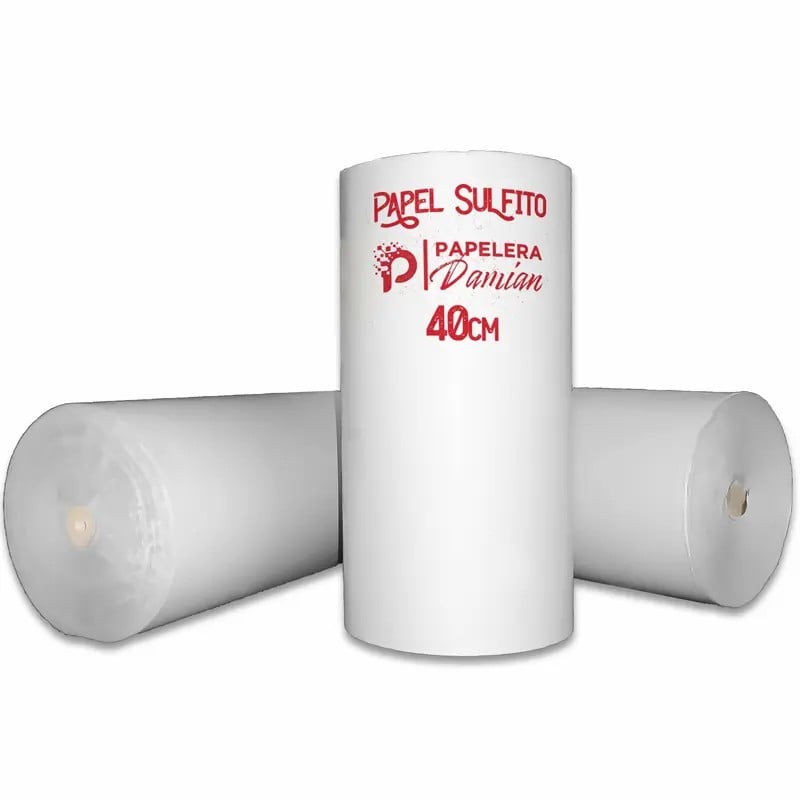 Papel Sulfito Blanco Bobina 40 cm x 300 m – Para Envolver Comidas y Fiambres