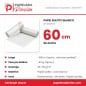 Especificaciones del papel sulfito blanco en bobina de 60 cm: ~300 m, ~10 kg, 45–50 g/m², usos — Papelera Damián