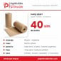 Infografía de la bobina de papel kraft 40 cm: gramaje 80 g/m², color marrón, usos y venta por mayor - Papelera Damián
