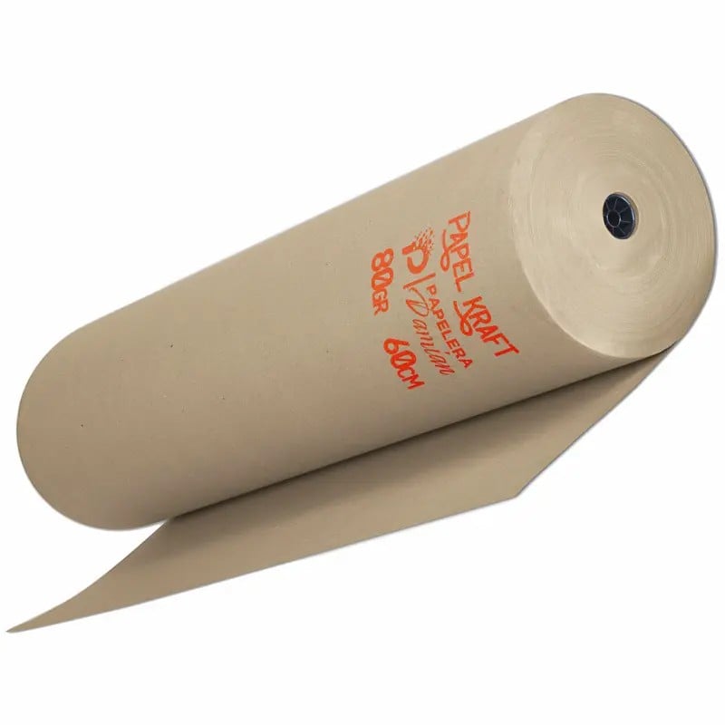 Bobina de papel kraft 60 cm 80 g/m² marrón para embalar por mayor - Papelera Damián Bobina de papel kraft 60 cm 80 g/m² marrón para embalar por mayor - Papelera Damián