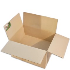 Interior de la caja de cartón 50x40x30 con capacidad para 60 litros