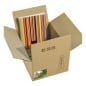 Caja de cartón 40x30x20 cm corrugado kraft SonFuertes abierta