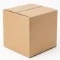 Caja de cartón cúbica 12x12x12 cm armada y cerrada, corrugado kraft Caja de cartón cúbica 12x12x12 cm armada y cerrada, corrugado kraft