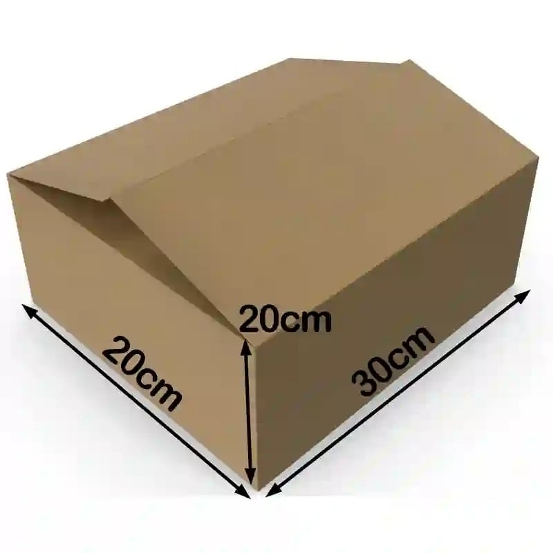 Caja de cartón 30x20x20 cm con medidas: 30 de largo, 20 de ancho y 20 de alto Caja de cartón 30x20x20 cm con medidas: 30 de largo, 20 de ancho y 20 de alto