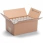 Caja de cartón 30x20x20 abierta con varios frascos acomodados, para envíos, SonFuertes Caja de cartón 30x20x20 abierta con varios frascos acomodados, para envíos, SonFuertes