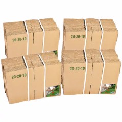 Cajas de cartón 20x20x10 plegadas planas en bultos, listas para armar — SonFuertes