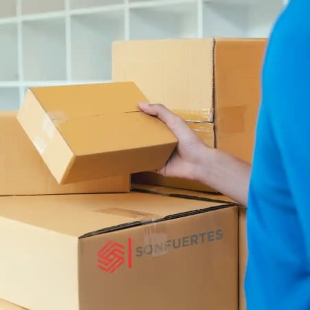 Caja de cartón 20x20x10 corrugado kraft - SonFuertes®