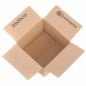 Caja de cartón 20x20x10 cm chica cuadrada, abierta, kraft con marca SonFuertes Caja de cartón 20x20x10 cm chica cuadrada, abierta, kraft con marca SonFuertes