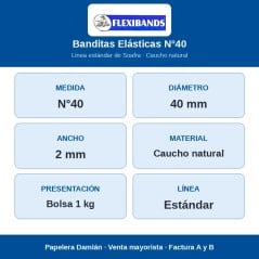 Banditas Elásticas Flexibands N°40 Bolsa 1 kg