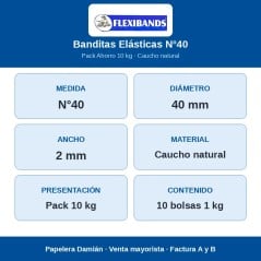 Banditas Elásticas Flexibands N°40 Pack Ahorro 10 kg