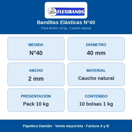 Banditas Elásticas Flexibands N°40 Pack Ahorro 10 kg
