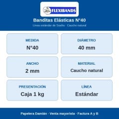 Banditas Elásticas Flexibands N°40 Caja 1 kg