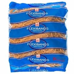 Bolsa de 500 g de banditas elásticas Flexibands N°40 en caucho natural, presentación mayorista