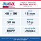 Ficha técnica de la cinta FRÁGIL AUCA 48 mm x 50 m: BOPP, 50 µ, adhesivo acuoso, presentación por unidad Ficha técnica de la cinta FRÁGIL AUCA 48 mm x 50 m: BOPP, 50 µ, adhesivo acuoso, presentación por unidad