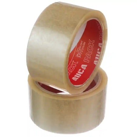 Cinta de embalaje AUCA transparente 48 mm x 50 m, rollo — Papelera Damián