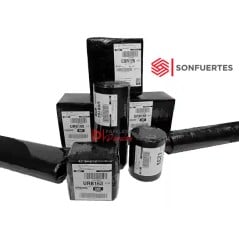 Rollos y packs de film stretch negro SonFuertes para embalaje y despacho