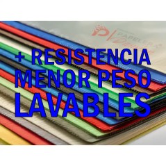 Detalle del plástico microcorrugado de la caja de archivo Plana 709 en varios colores: más resistencia, menor peso y lavable