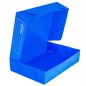 Caja de archivo Oficio Plana 709 azul abierta mostrando la tapa volcada y el interior, formato oficio de 9 cm — Papelera Damián. Caja de archivo Oficio Plana 709 azul abierta mostrando la tapa volcada y el interior, formato oficio de 9 cm — Papelera Damián.