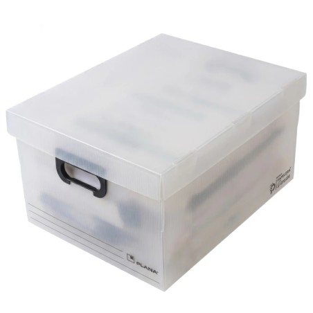 Caja plástica con tapa grande Plana 804 45,5x35,5x25,5 cm - Pack x10