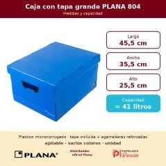 Caja organizadora grande con tapa Plana 804 (45,5×35,5×25,5 cm)