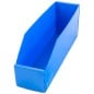 Caja repuestera plástica Nº1 Plana azul, frente abierto en microcorrugado, pack x10 — Papelera Damián, distribuidor.