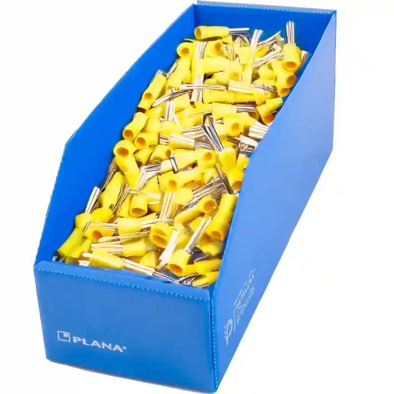 Caja repuestera Nº2 Plana azul con terminales eléctricos a la vista — Papelera Damián, distribuidor. Caja repuestera Nº2 Plana azul con terminales eléctricos a la vista — Papelera Damián, distribuidor.