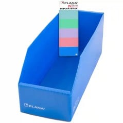 Caja repuestera Nº2 Plana disponible en azul y colores pastel (celeste, verde, lila, rosa) — Papelera Damián.