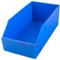 Cajón organizador plástico Nº3 Plana azul, frente abierto, 30x15x11 cm