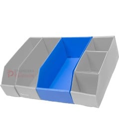 Cajas organizadoras Nº3 Plana encastradas para transporte (gris de referencia)