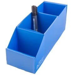 Gaveta organizadora multiuso Nº4 con 3 compartimientos, 30x10x11 cm, con referencia de escala